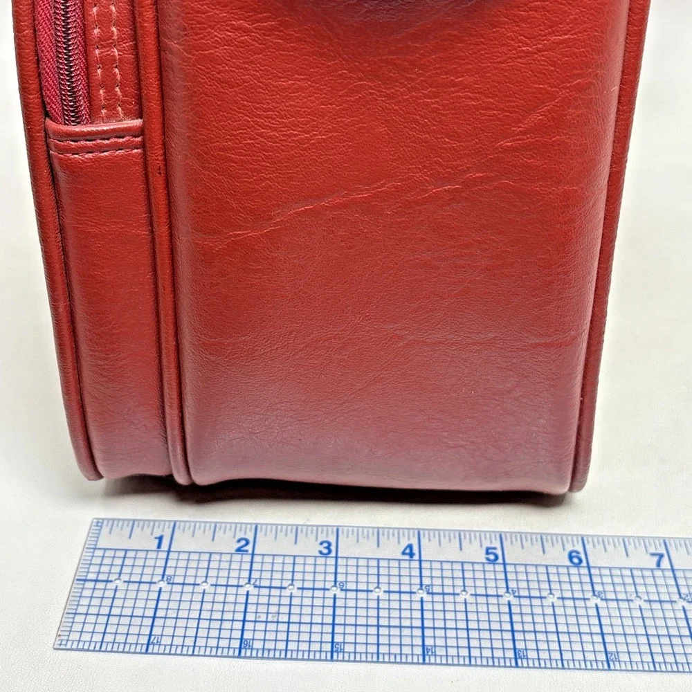 Vintage Red White Striped Samsonite Profile Luggage Vinyl Shoulder Bag Concord